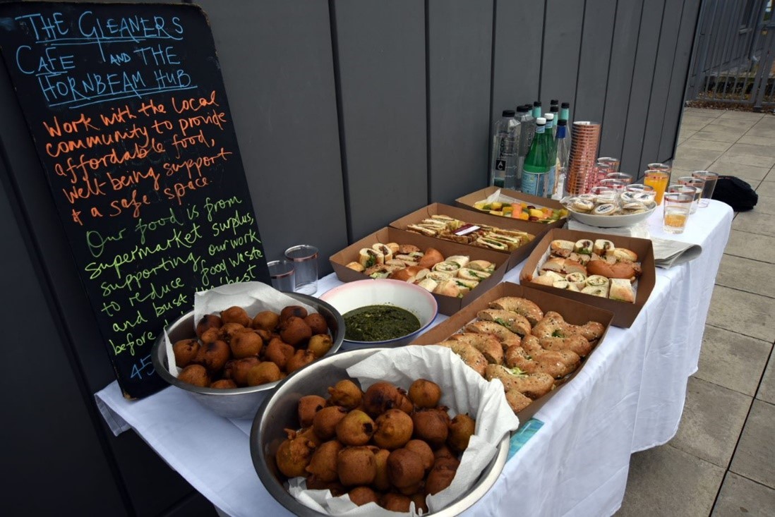A selection of food and drinks catered for the event