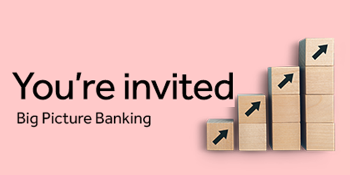 Barclays Discovery Day invite graphic of a series of stacked boxes ascending in high with upwards pointing arrows on some of them.