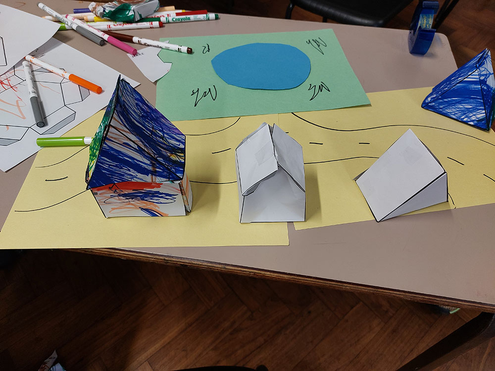 Colourful paper houses