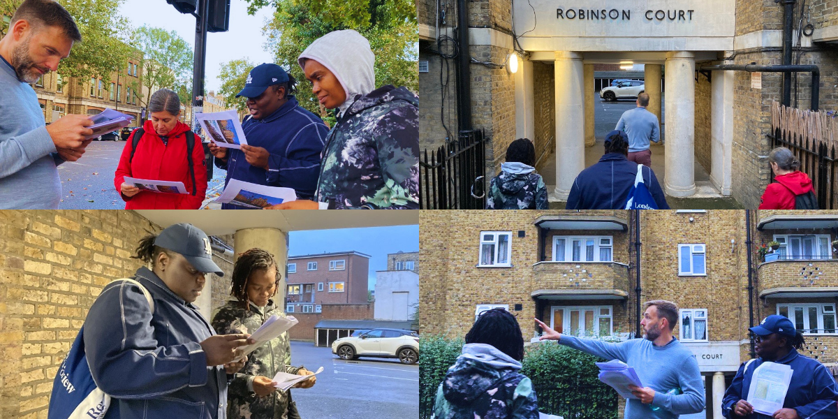 A montage of images from the guided tour of Islington