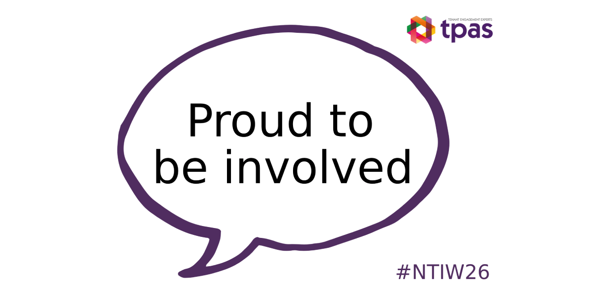 A 'Proud to be involved' graphic advertising National Tenant Involvement Week 2026.