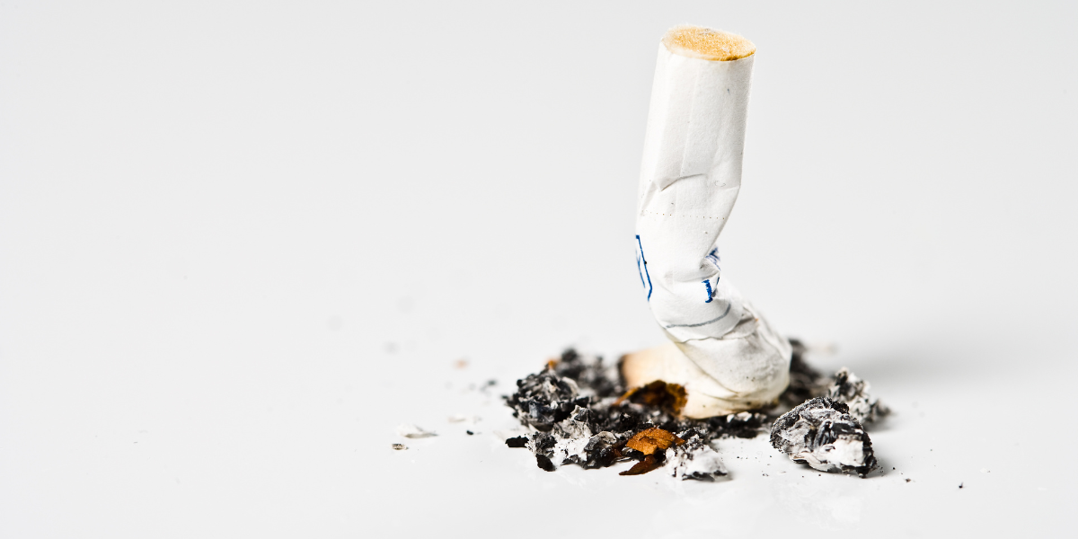 An extinguished cigarette. 