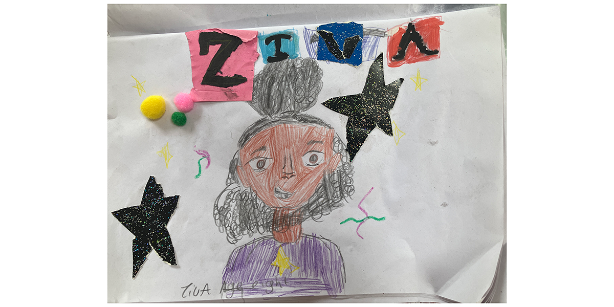 A picture drawn by Zivah, a young ISHA resident at the Waltham Forest Neighbourhood Night in May 2026.