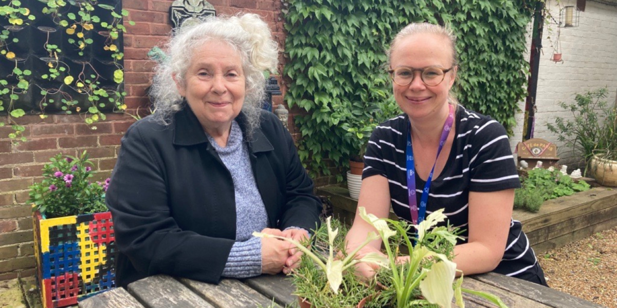 ISHA resident Joy with Resident Involvement Lead, Sophie.