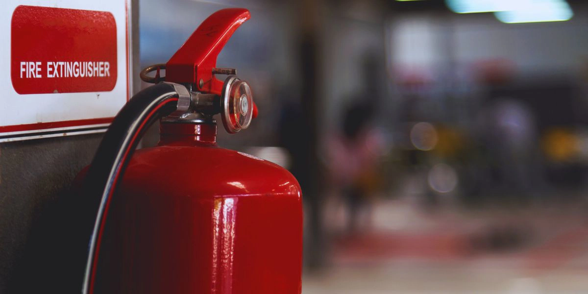 A fire extinguisher.